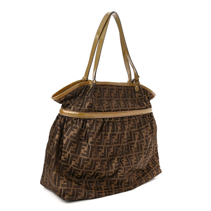 Fendi Nylon Patent Zucca Large Chef Shopper Tote Tobacco 2 of 11
