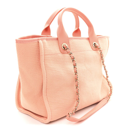 Chanel Mixed Fibers Small Deauville Tote Pink 4 of 11