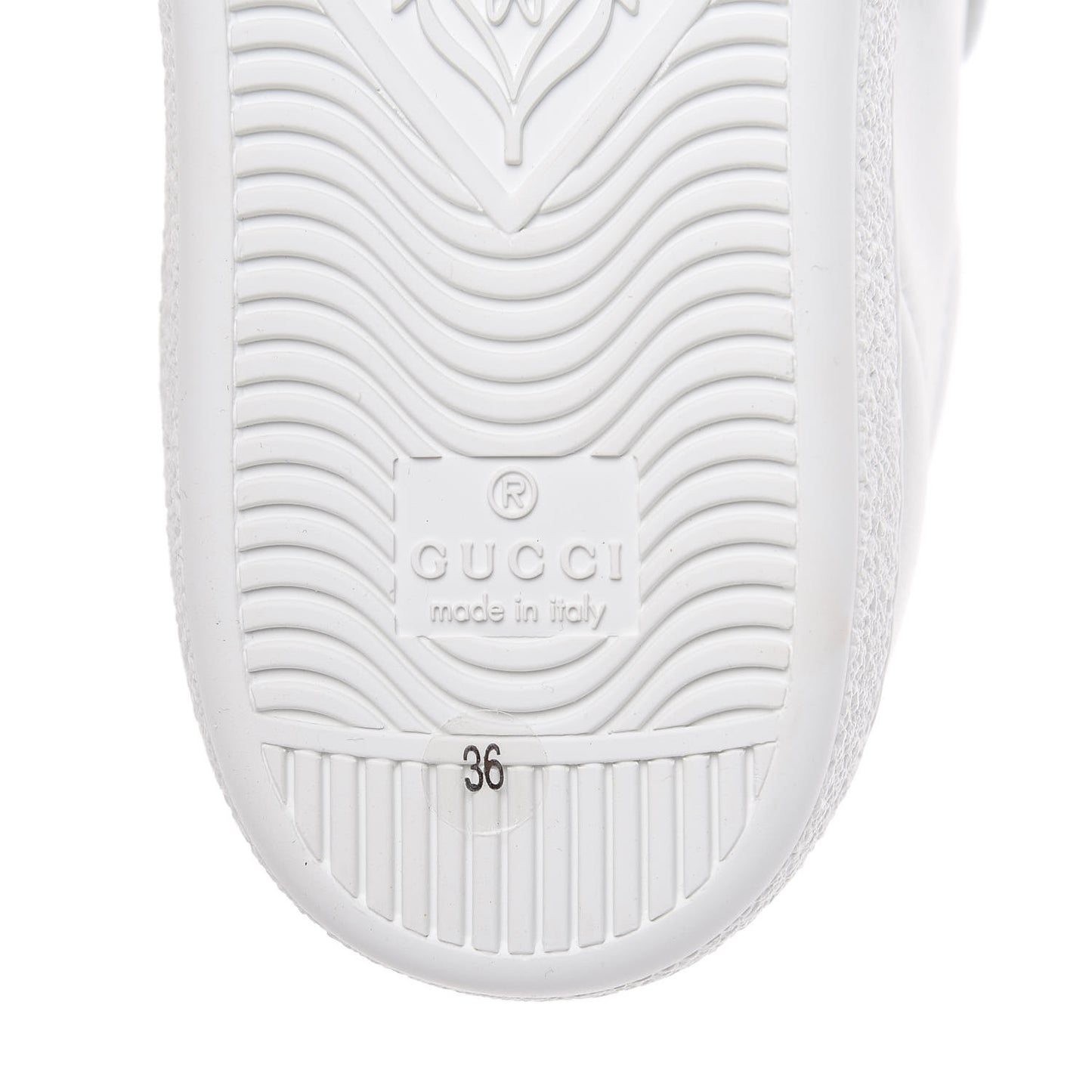 Calfskin Sequins Web Cat Womens Ace Sneakers 36 White
