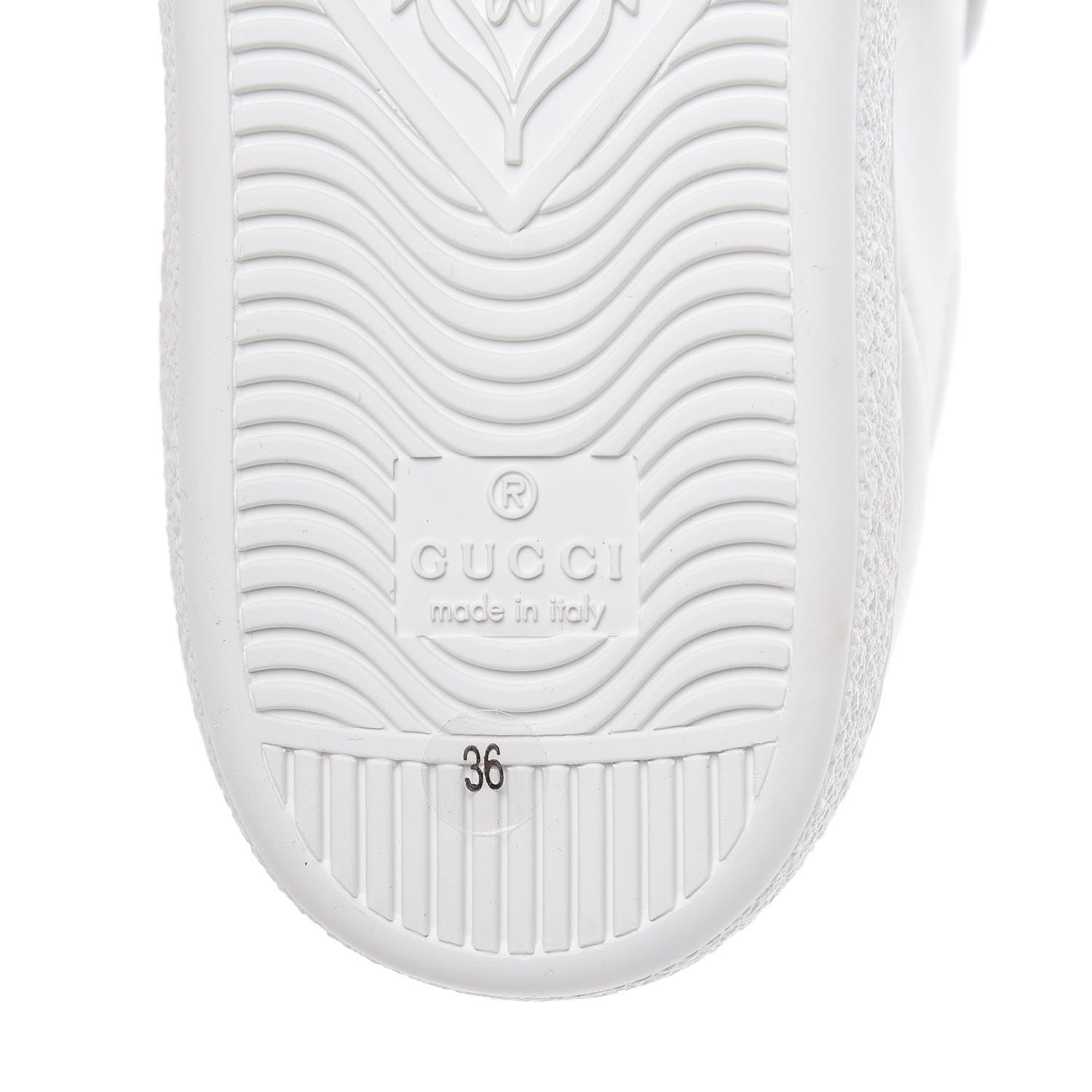 Gucci Calfskin Sequins Web Cat Womens Ace Sneakers 36 White 7 of 11