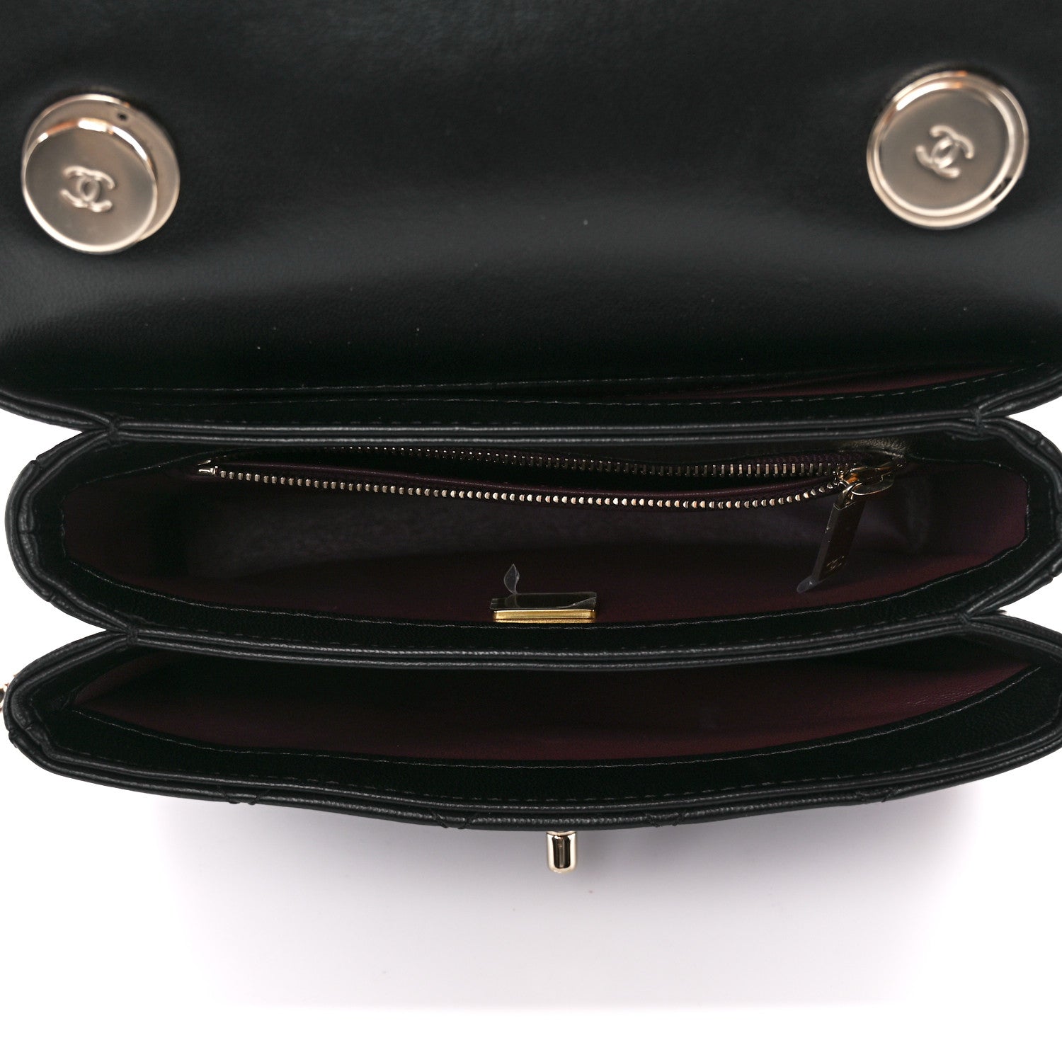 Chanel Lambskin Quilted Mini Trendy CC Dual Handle Flap Bag Black 5 of 12