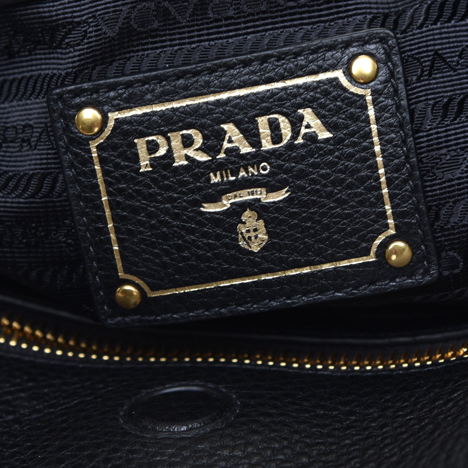 Prada Vitello Daino Shopping Tote Black 10 of 17