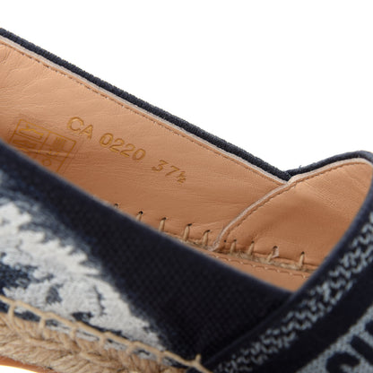 Christian Dior Canvas Tie and Dior Embroidered Granville 15mm Espadrilles 37.5 Denim 10 of 11