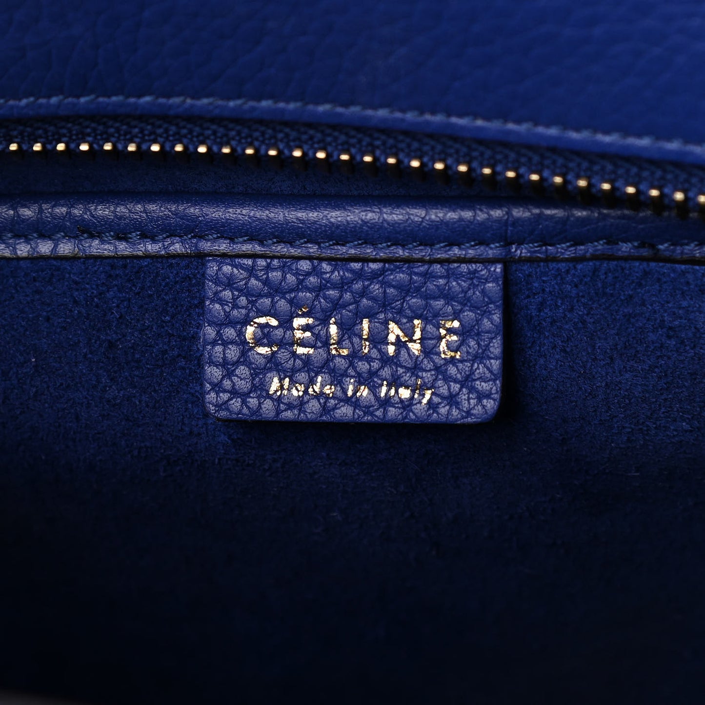 Drummed Calfskin Nano Luggage Indigo