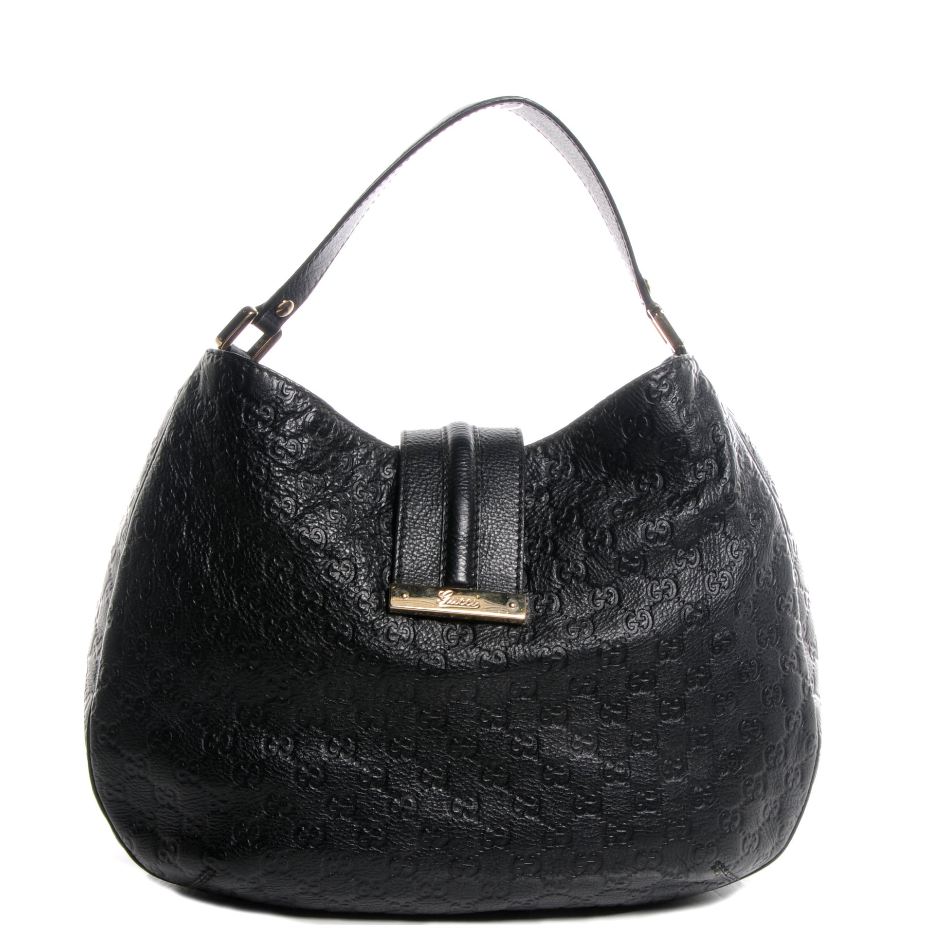 Gucci Guccissima New Ladies Web Large Hobo Black 1 of 6