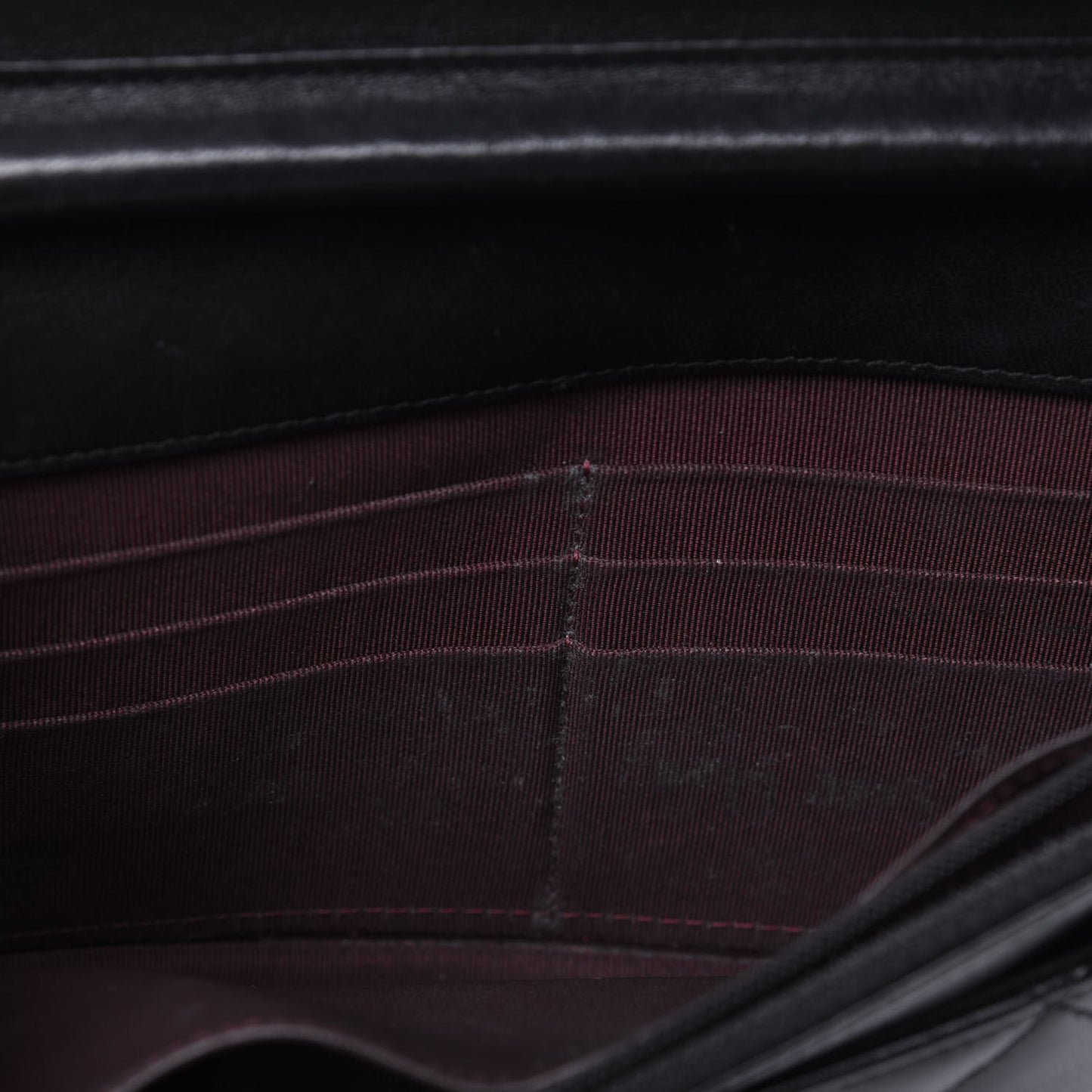 Lambskin Quilted Wallet On Chain WOC Black