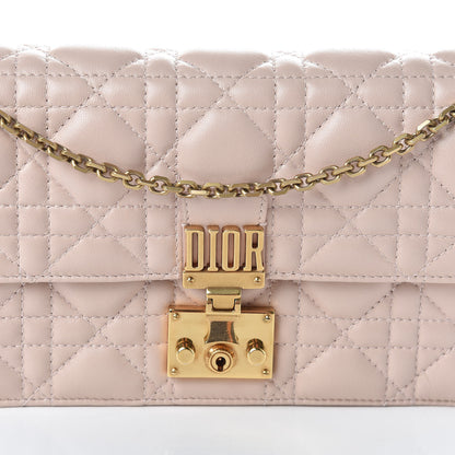 Christian Dior Lambskin Cannage Dioraddict Wallet On Chain Clutch Rose Poudre 7 of 10