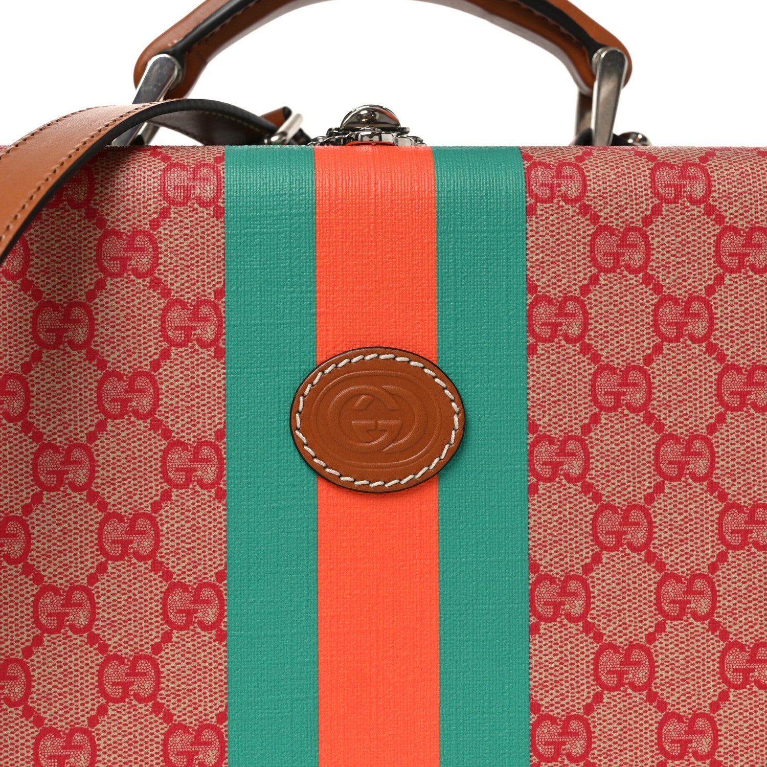 Gucci X DANS LE VERT GG Supreme Monogram Cuoio Web Mini Retro