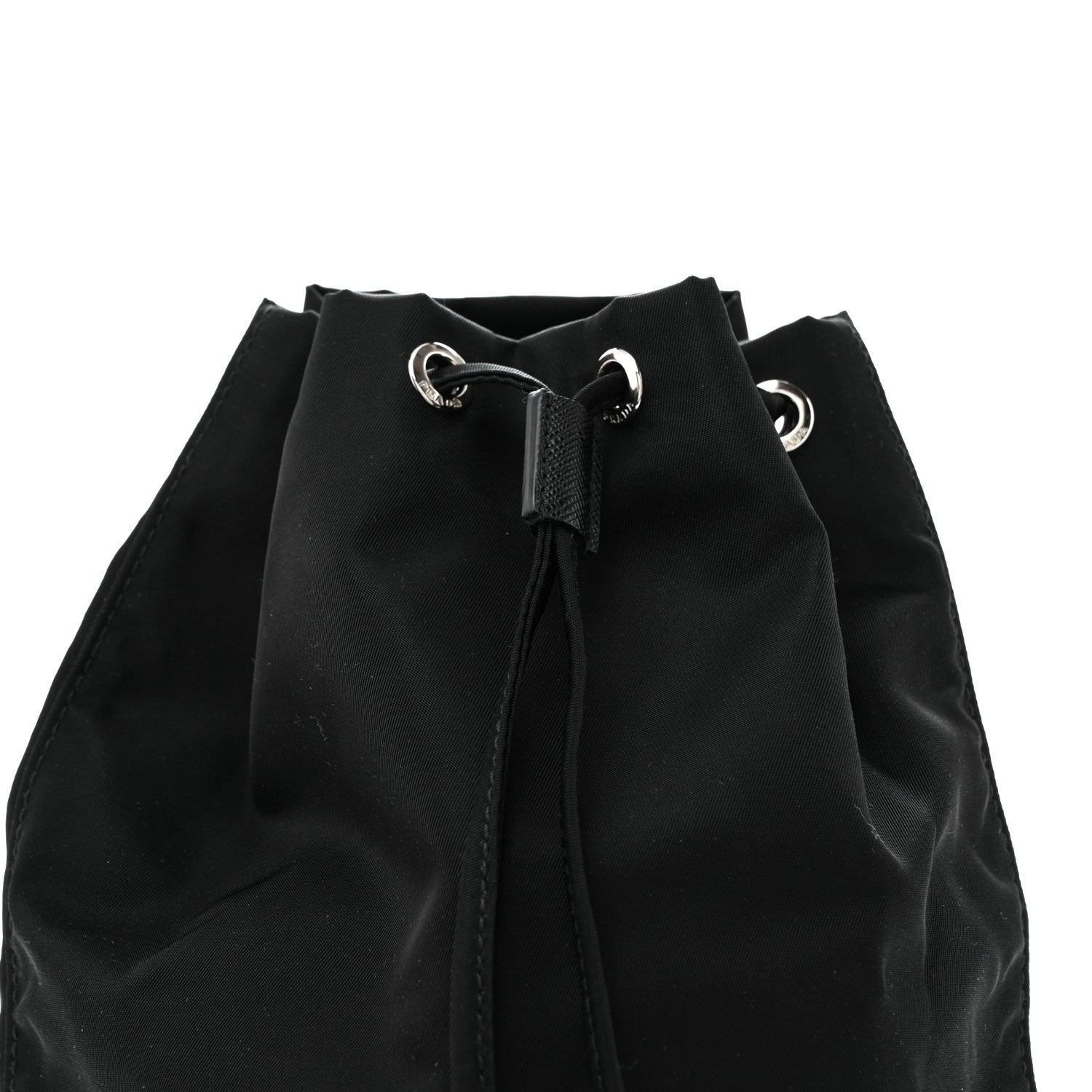 Prada Nylon Vela Drawstring Pouch Black 7 of 9