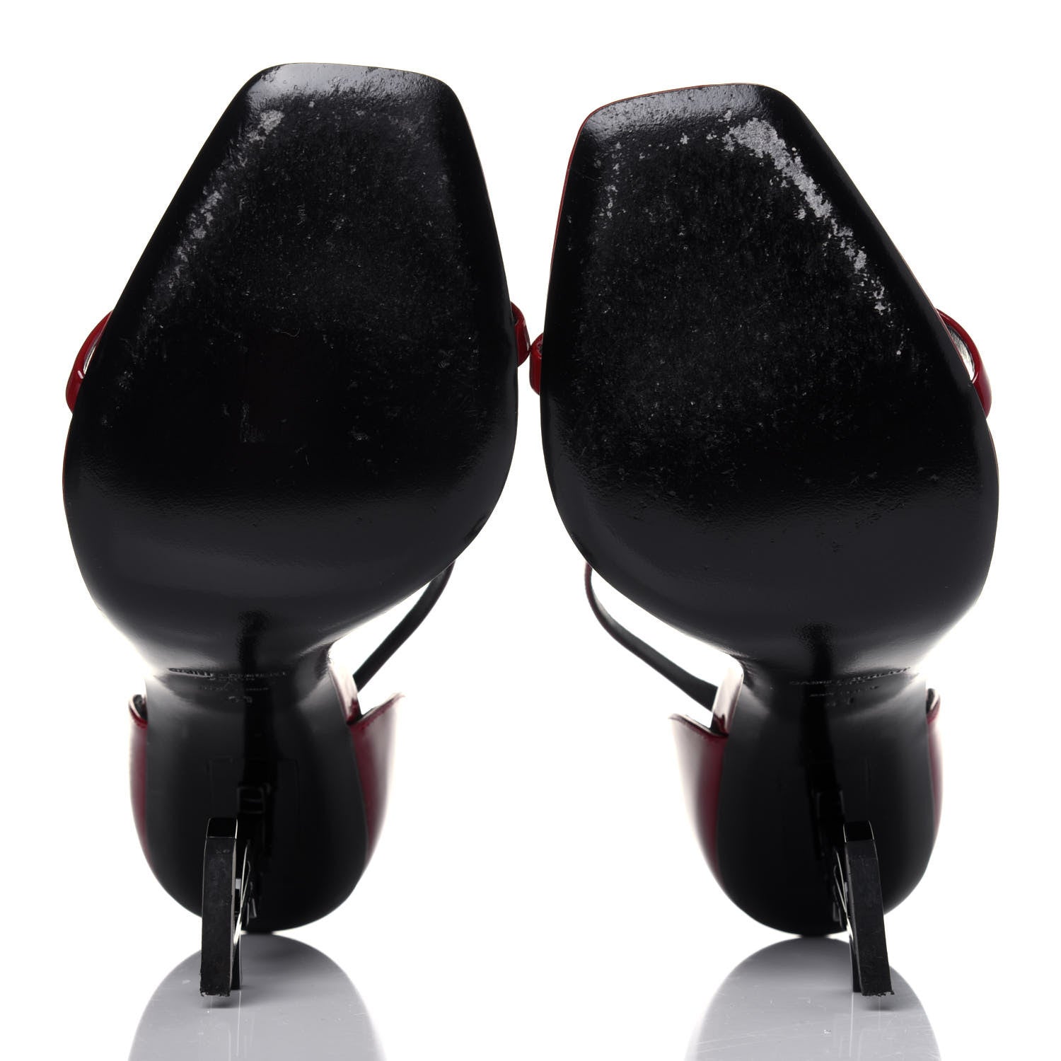 Saint Laurent Patent Opyum 110 Sandals 41 Hot Red 5 of 8