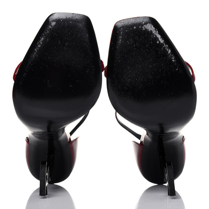 Saint Laurent Patent Opyum 110 Sandals 41 Hot Red 5 of 8