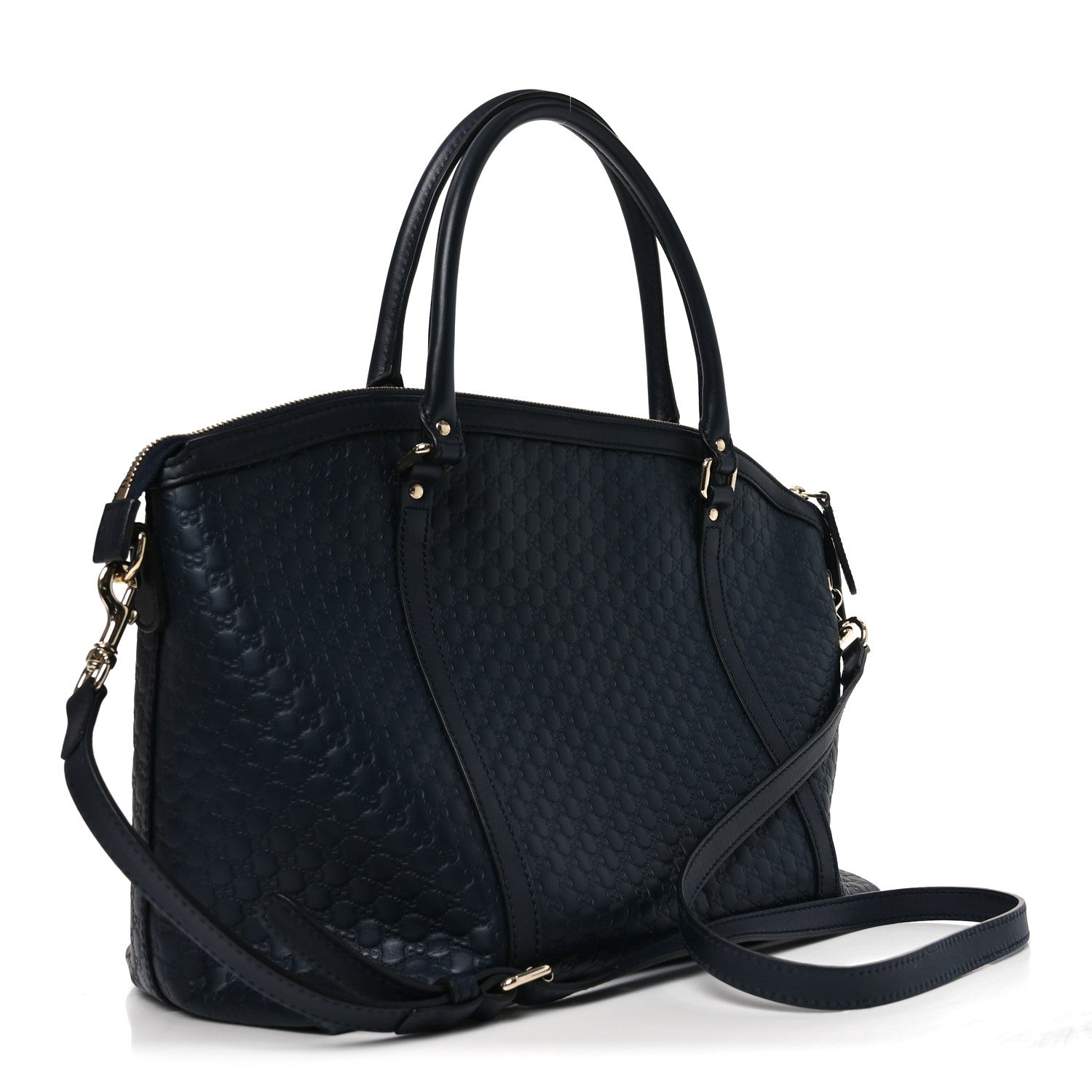 Gucci Soft Microguccissima Dome Satchel Navy 2 of 9