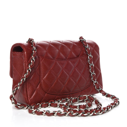 Chanel Caviar Quilted Mini Rectangular Flap Rouge Fonce 3 of 10