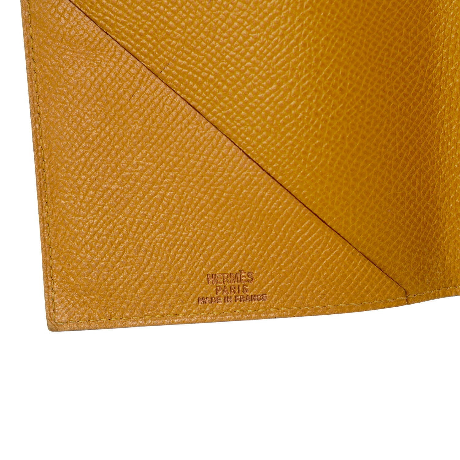 Hermes Courchevel Bi-Color Agenda Cover Bleu France Jaune 6 of 6