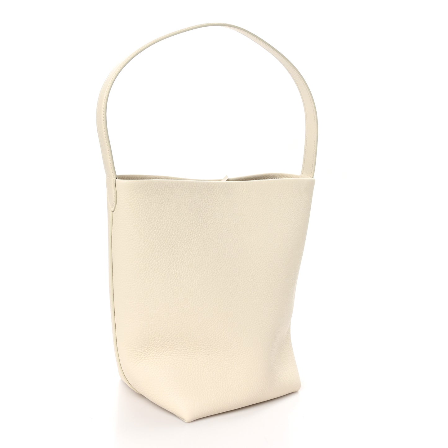Grained Calfskin Medium N/S Park Tote Ivory