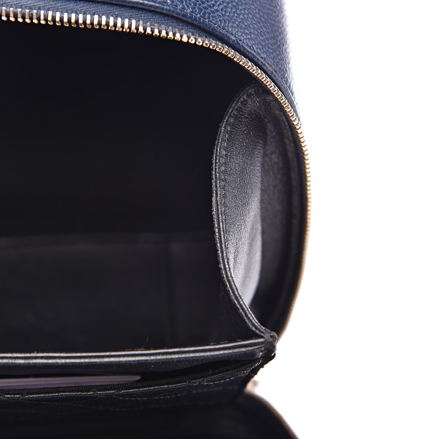 Chanel Caviar Quilted Large CC Filigree Vanity Case Navy Black 10 of 16