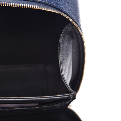 Chanel Caviar Quilted Large CC Filigree Vanity Case Navy Black 10 of 16