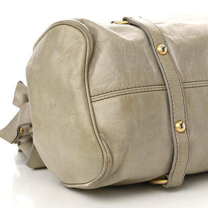 Miu Miu Vitello Lux Medium Bow Bag Grey 9 of 24