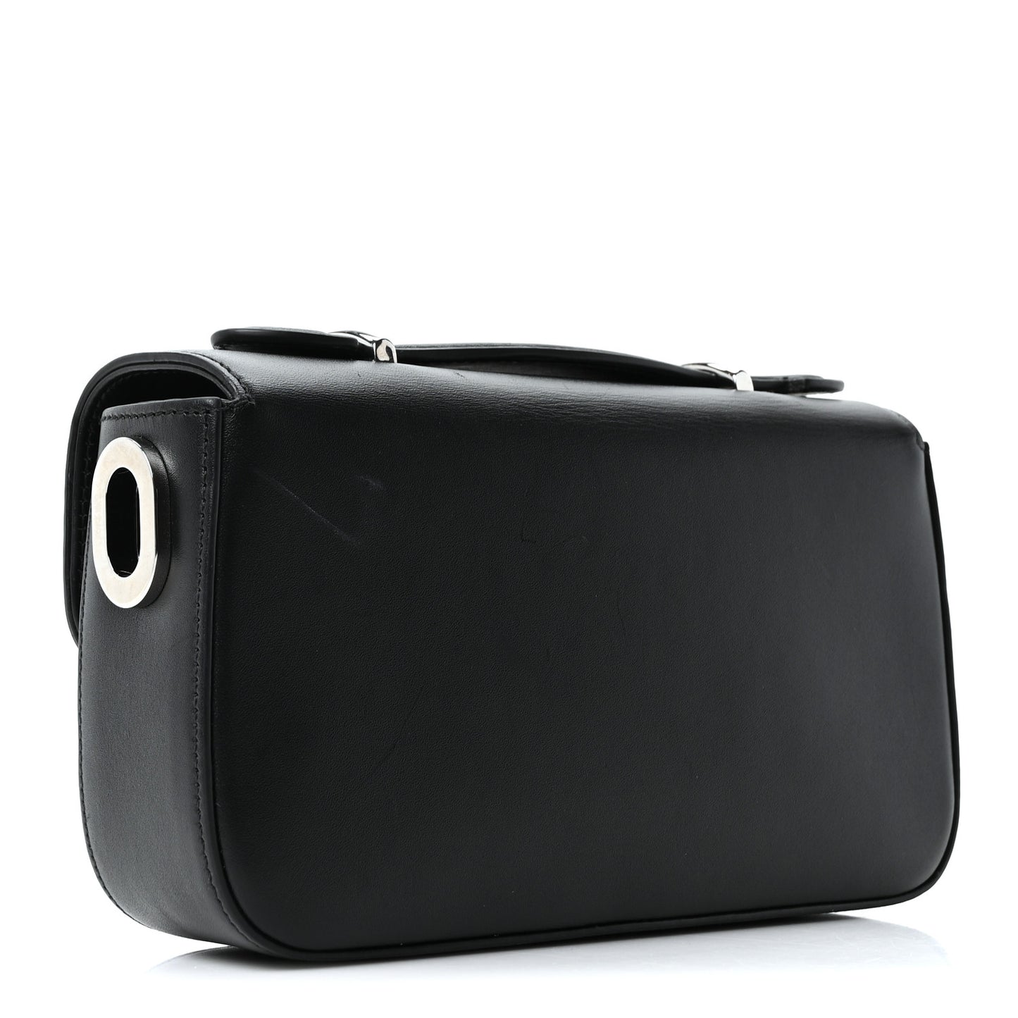 Senna Calfskin Petite GG Top Handle Shoulder Bag Black