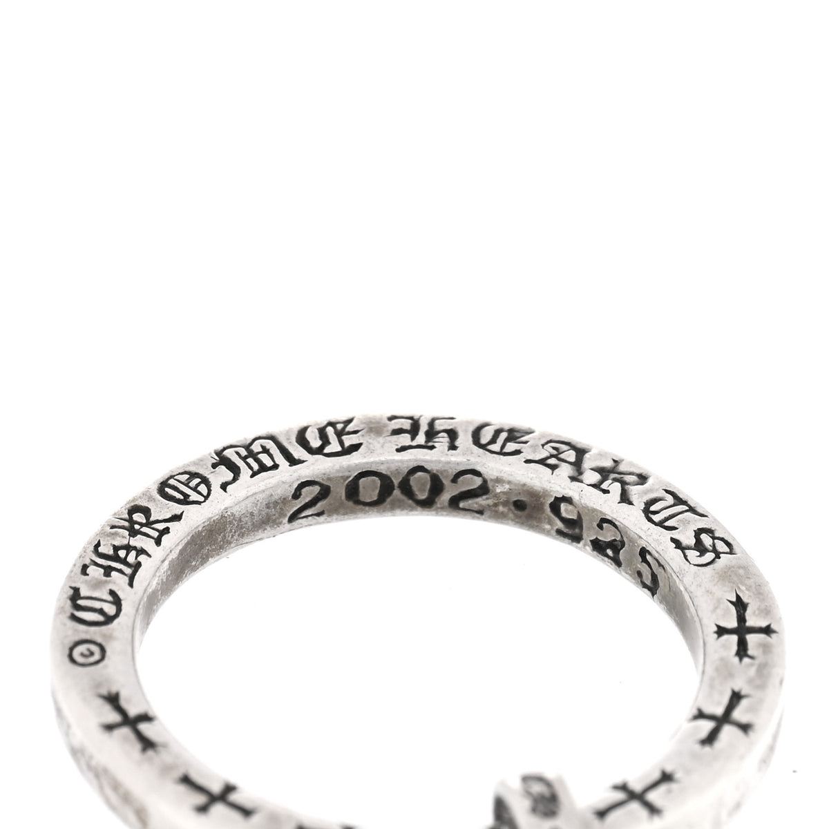Chrome Hearts Sterling Silver Cross Charm Ring 54 7 5 of 5