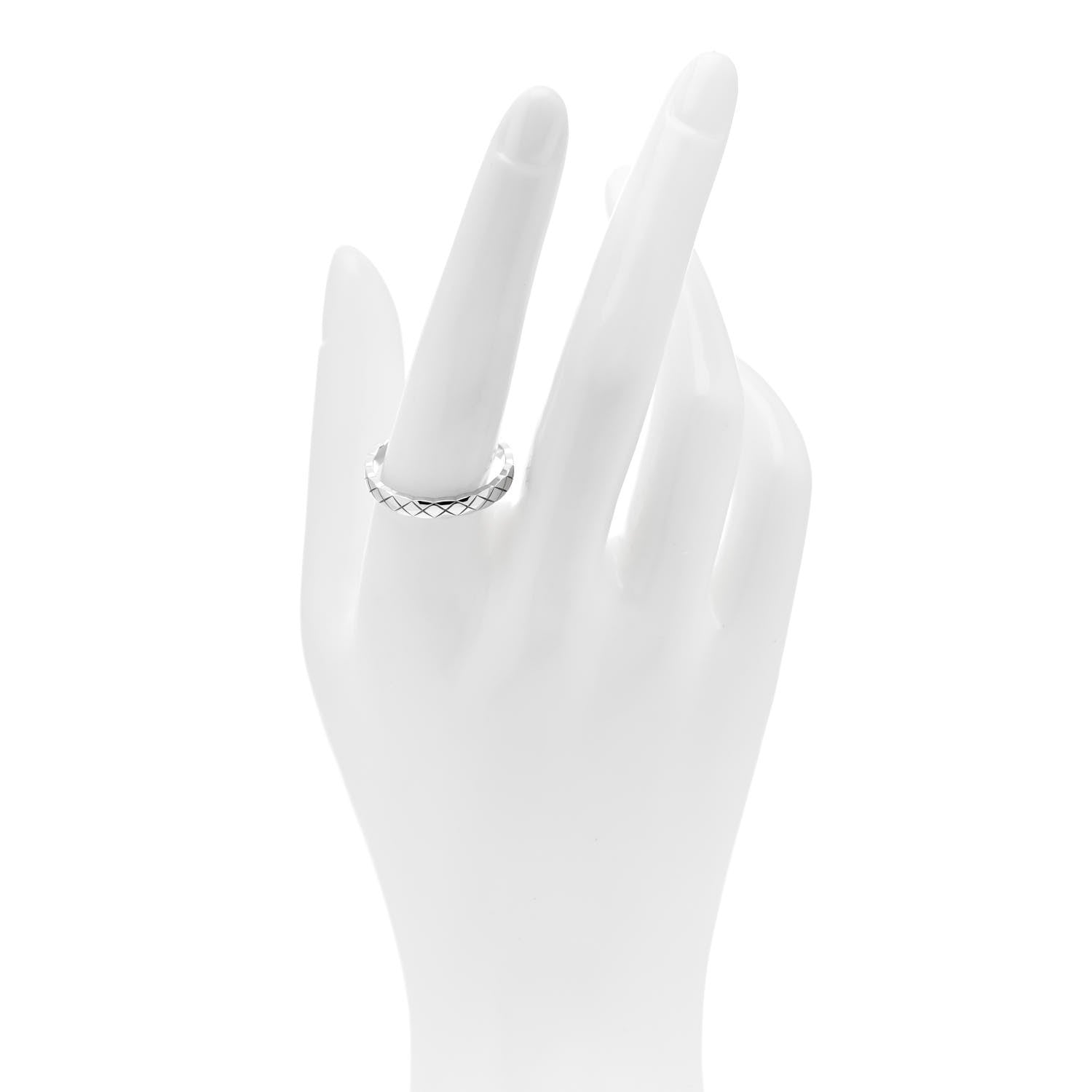 Chanel 18K White Gold Mini Coco Crush Ring 61 9.5 2 of 5
