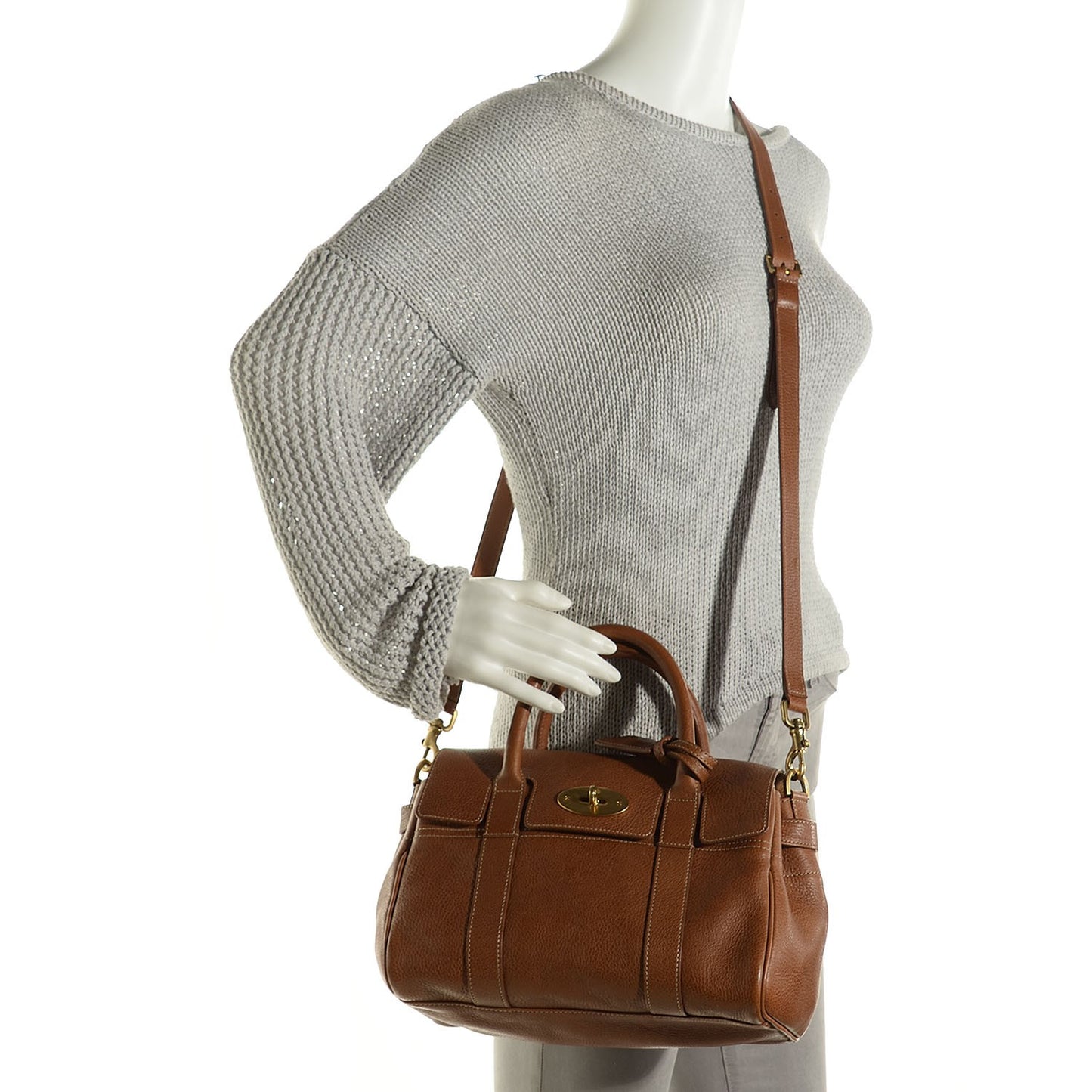 Natural Leather Small Bayswater Oak