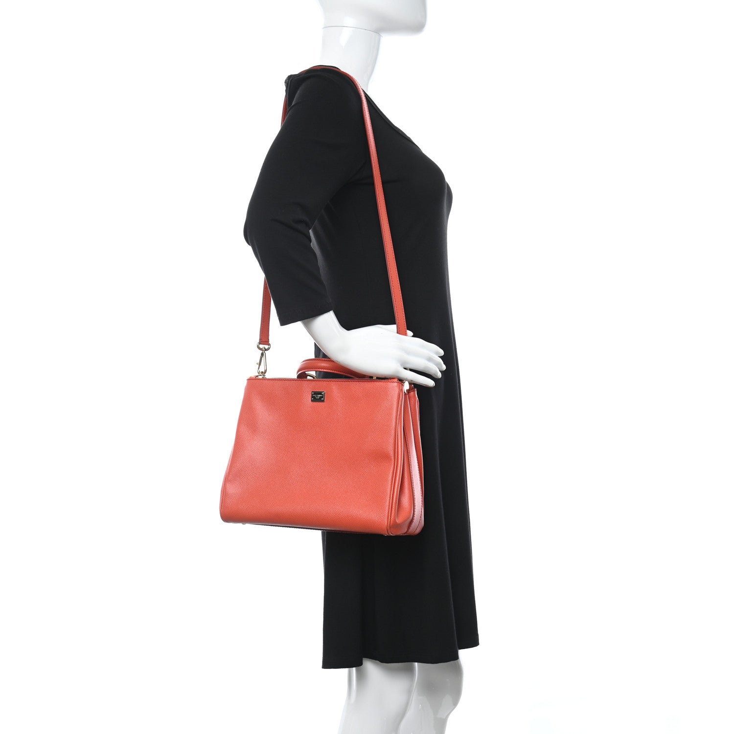 Dolce & Gabbana Dauphine Medium Miss Sicily Shopper Tote Orange 2 of 11