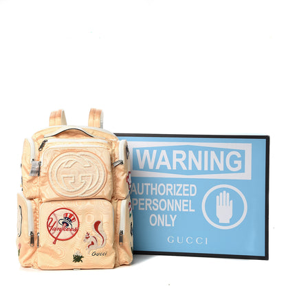 Gucci X MLB Nylon NY Yankees Patches Backpack Bianco 11 of 11