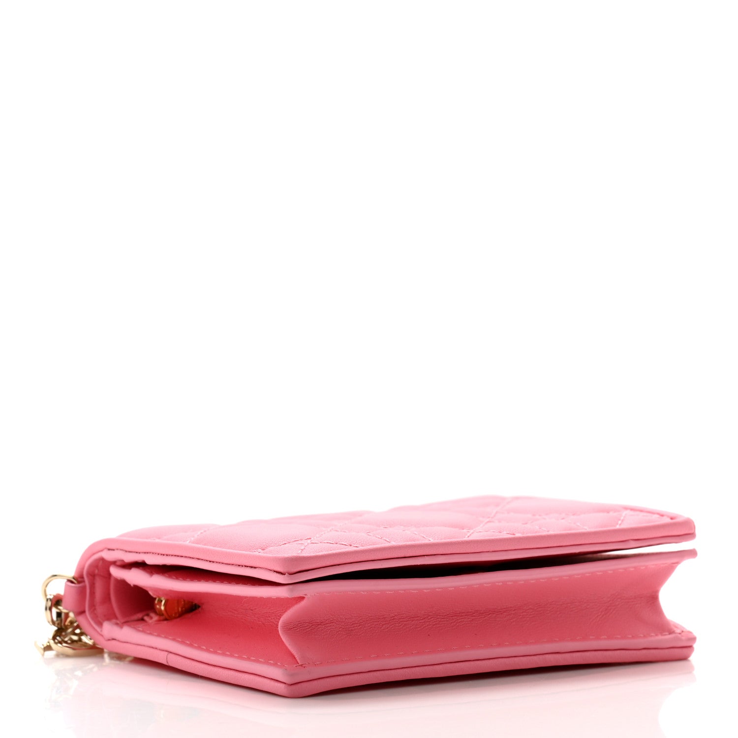 Christian Dior Lambskin Cannage Mini Lady Dior Wallet Pink 4 of 10