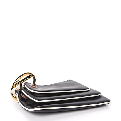 Fendi Vitello Century Opaco F is Fendi Bi-Color Triplette Pouch Set Black 4 of 10