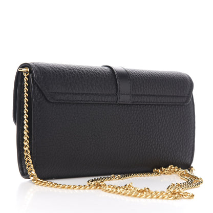 Chloe Shiny Grained Calfskin Aby Wallet on Chain Black 2 of 9