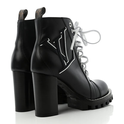 Louis Vuitton Calfskin Monogram Star Trail Ankle Boots 35 Black 4 of 6