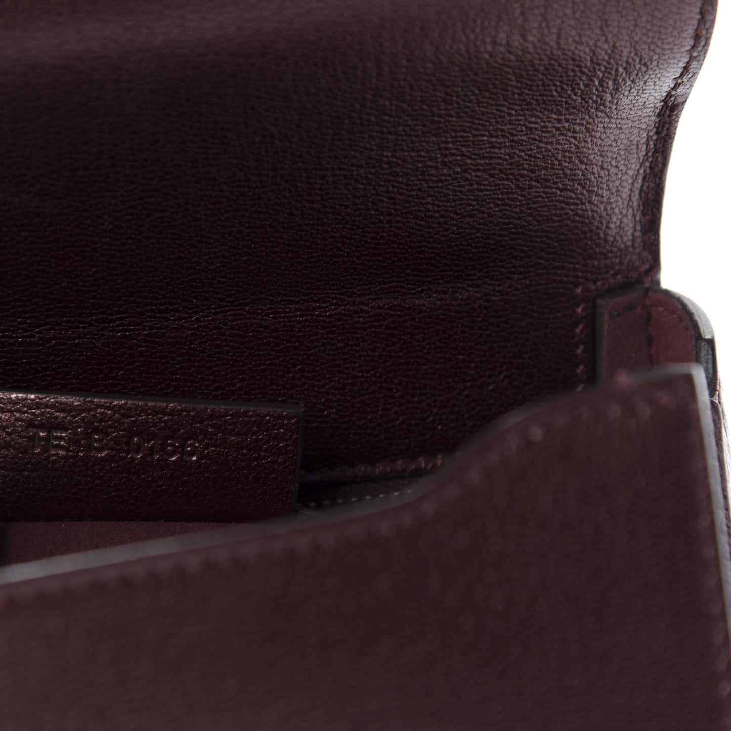 Textured Calfskin Mini Pandora Box Chain Crossbody Bag Oxblood