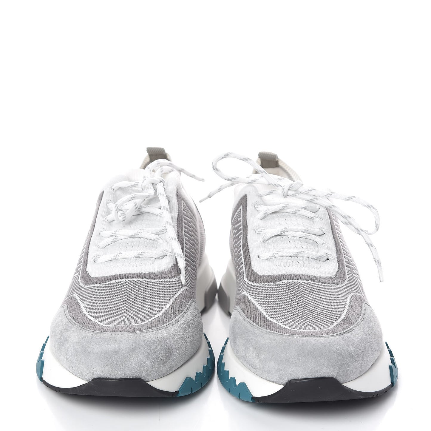 Knit Goatskin Mens Addict Sneakers 43 Blanc Gris