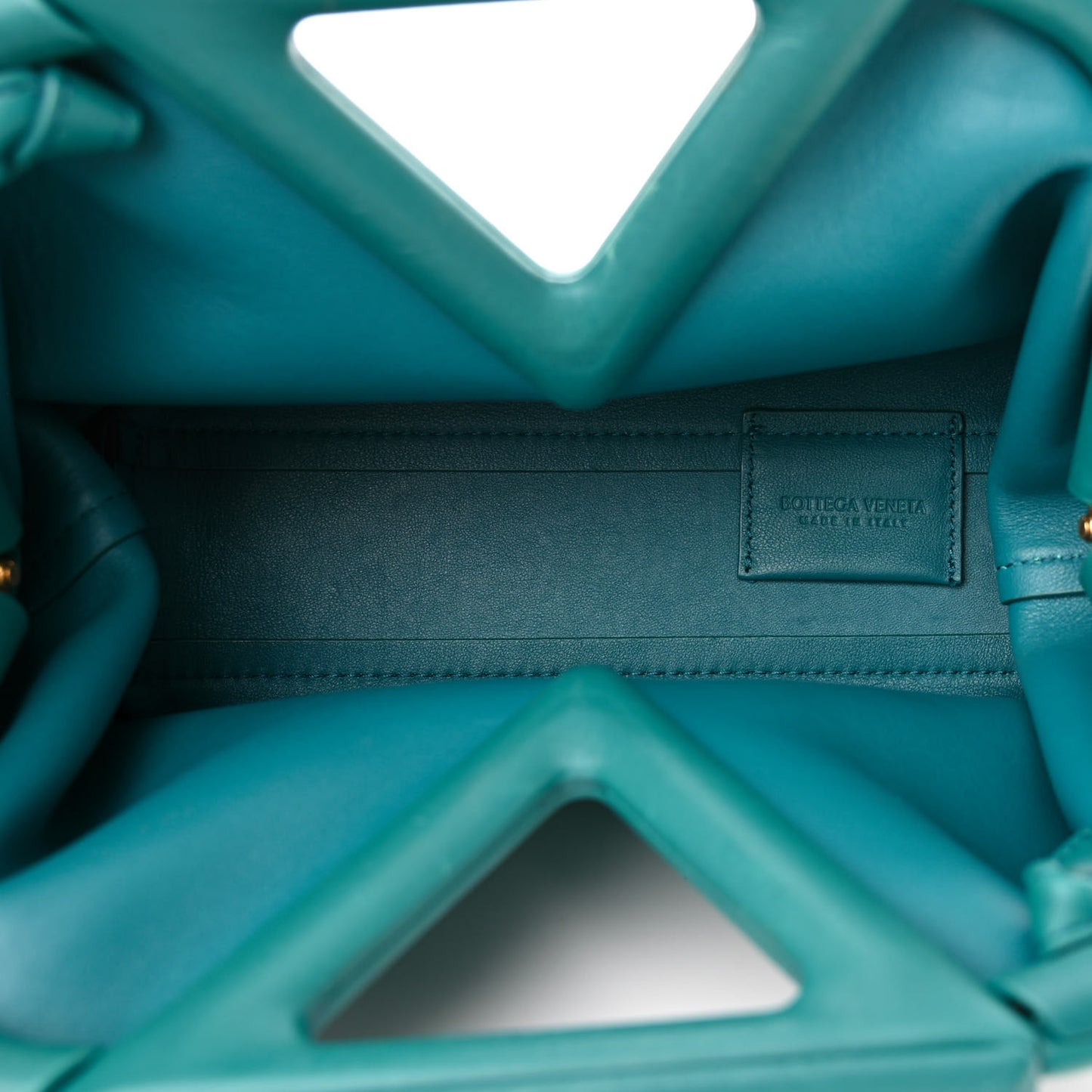 Calfskin Small The Point Triangle Bag Mallard