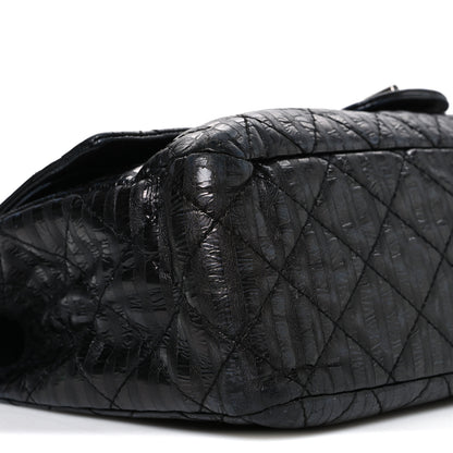 Chanel Metallic Calfskin Striped 2.55 Reissue 227 Flap Black 9 of 10