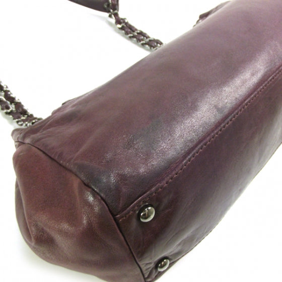 Leather Lax E/W Flap Purple