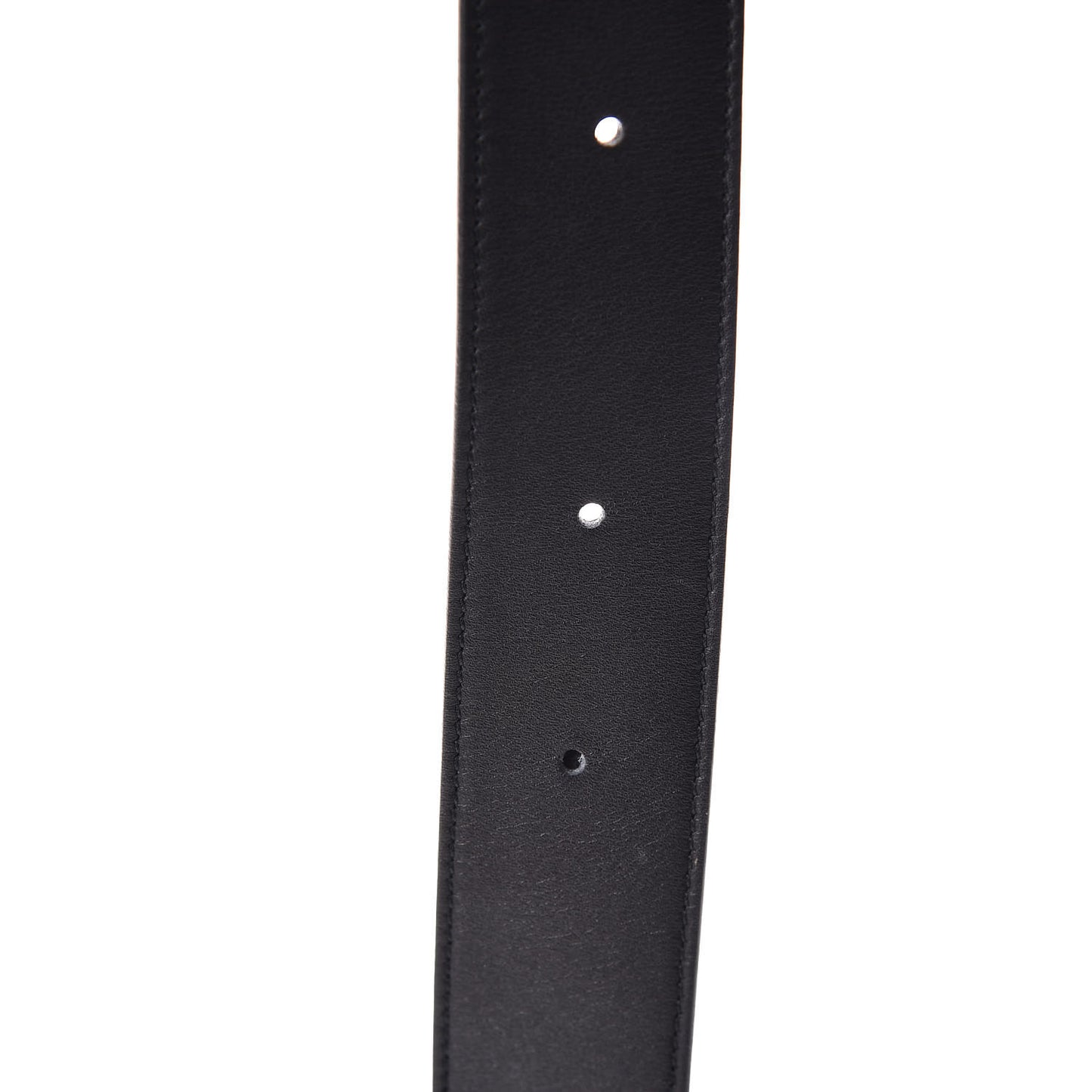 Moon Calfskin Nickel Double G 40mm Belt 110 44 Black