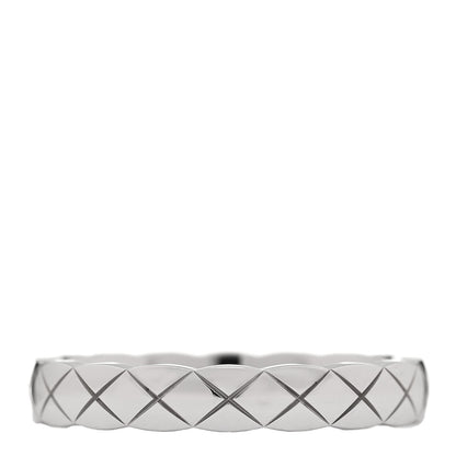 Chanel 18K White Gold Mini Coco Crush Ring 53 6.25 3 of 5