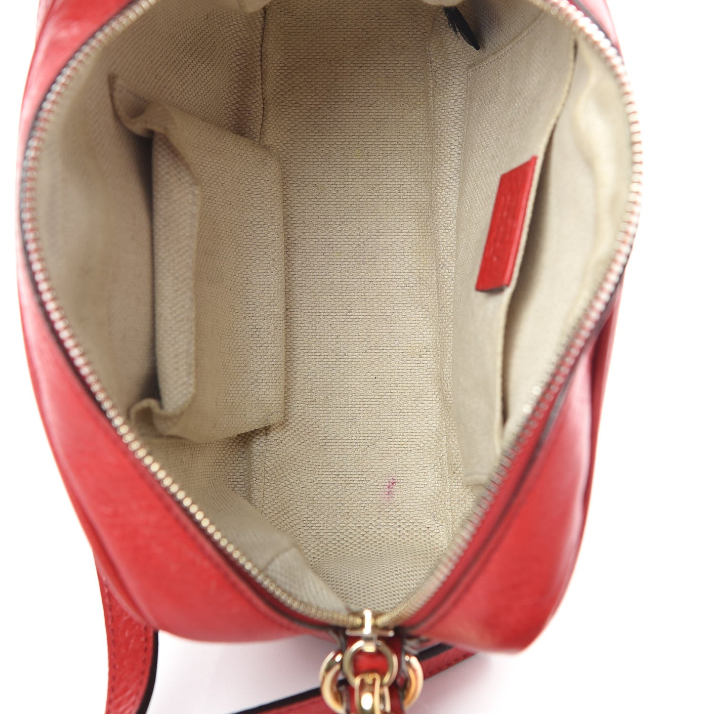 Pebbled Calfskin Small Soho Disco Bag Tabasco Red