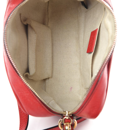Gucci Pebbled Calfskin Small Soho Disco Bag Tabasco Red 5 of 16