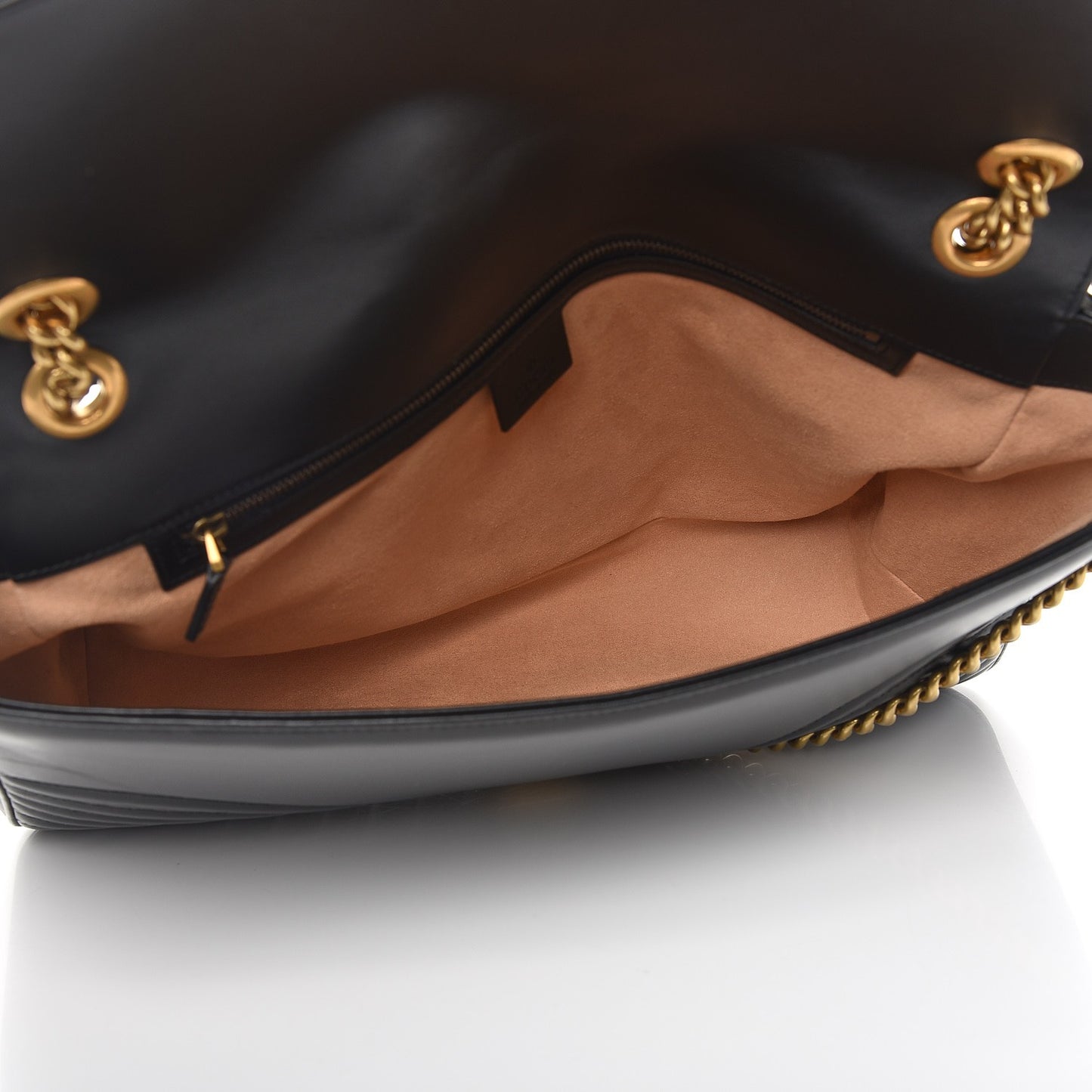 Calfskin Matelasse Large GG Marmont Shoulder Bag Black