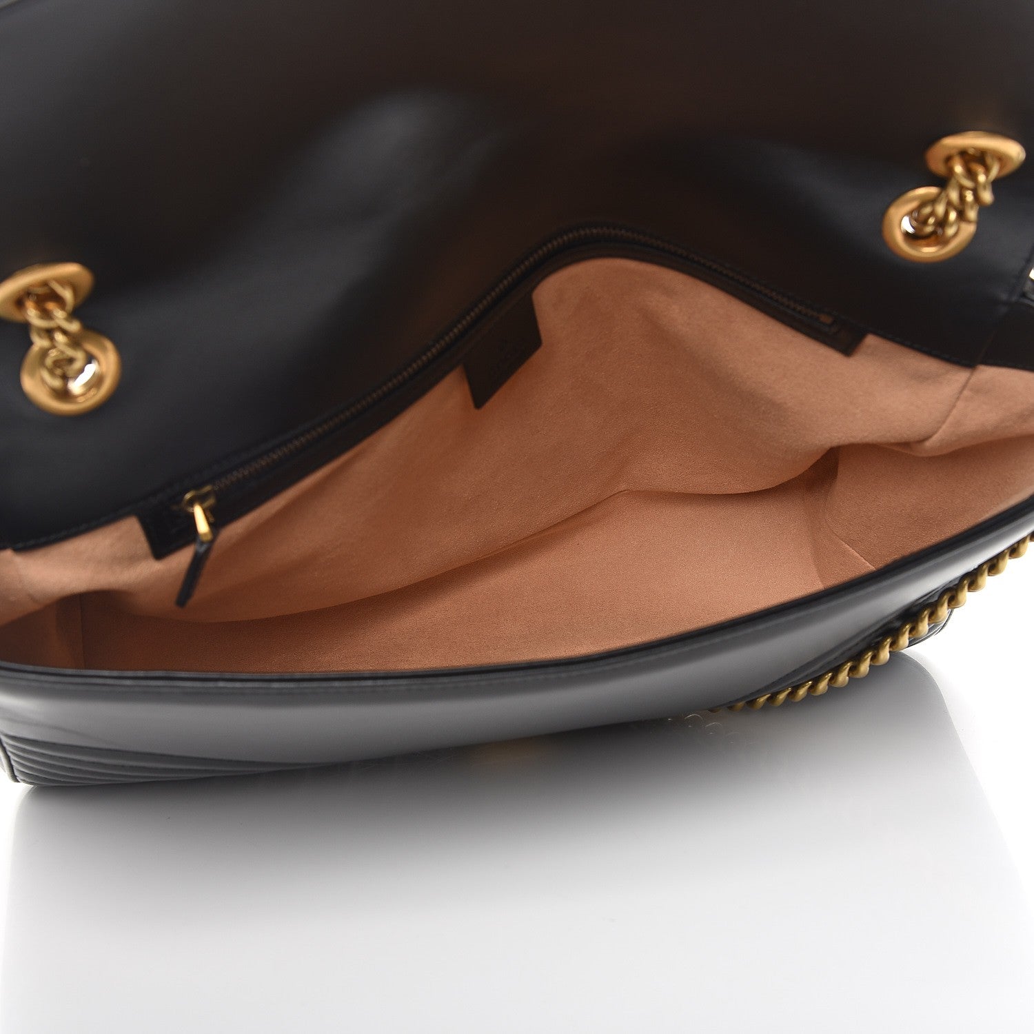 Gucci Calfskin Matelasse Large GG Marmont Shoulder Bag Black 6 of 8