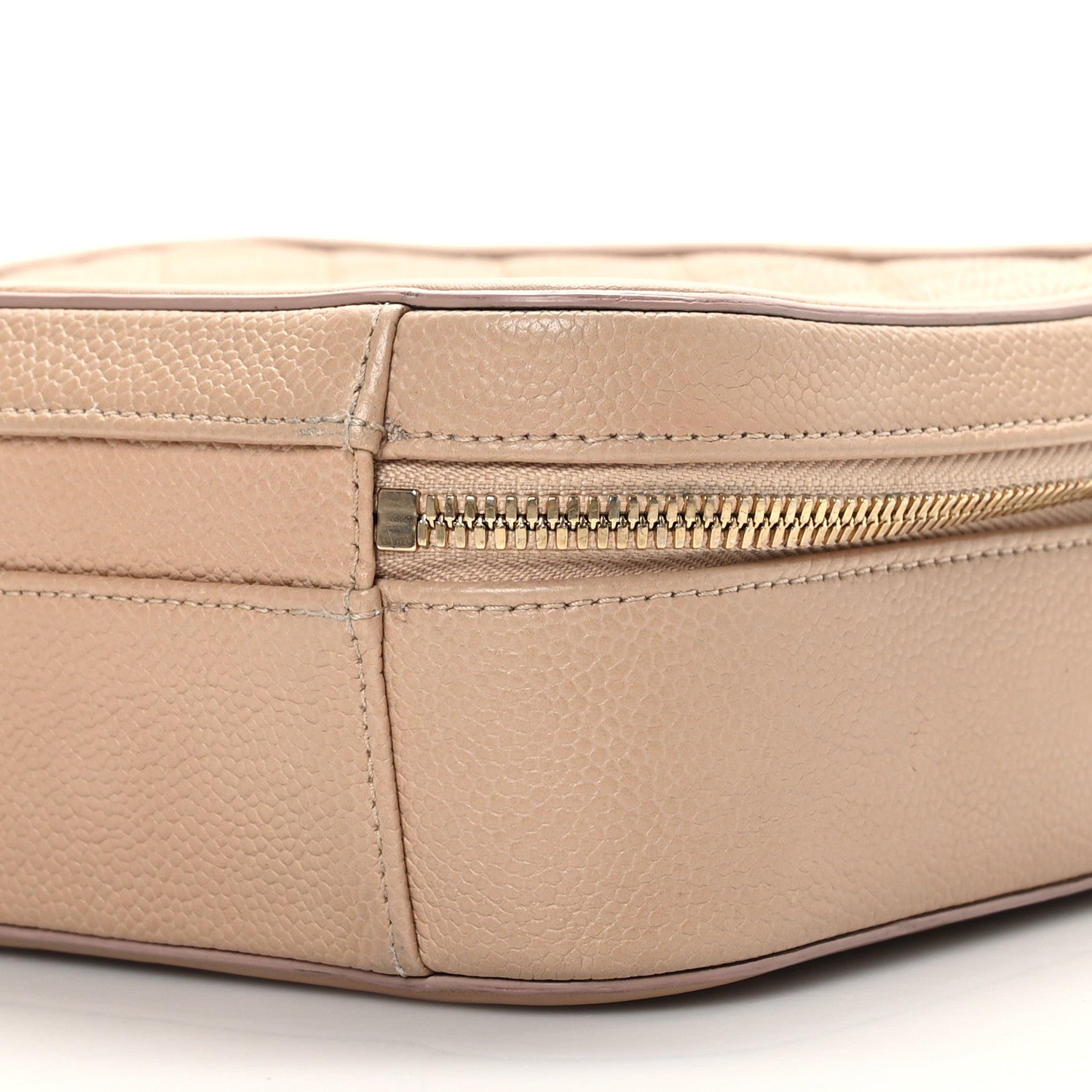 Chanel Caviar Quilted Medium CC Filigree Vanity Case Light Beige 9 of 9