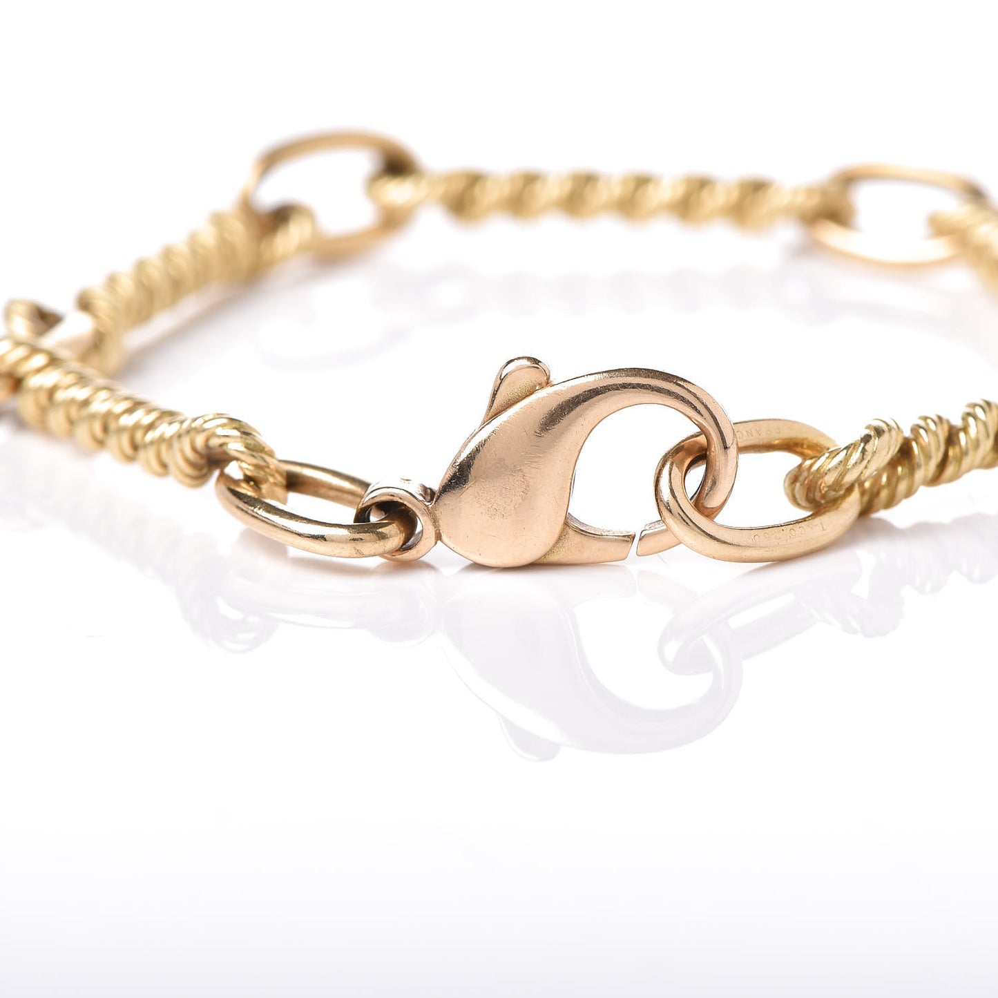18K Yellow Gold Twist Rope Bracelet