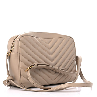 Saint Laurent Calfskin Matelasse Monogram Lou Camera Bag Dark Beige 3 of 16