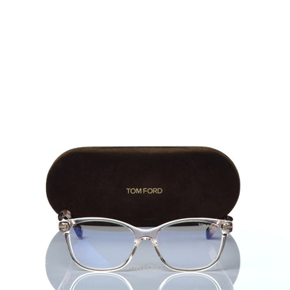 Tom Ford Acetate Blue Block Eyeglasses TF5638 Pink Ice White 8 of 8