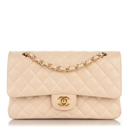 Chanel Caviar Quilted Medium Double Flap Beige Clair 1 of 7