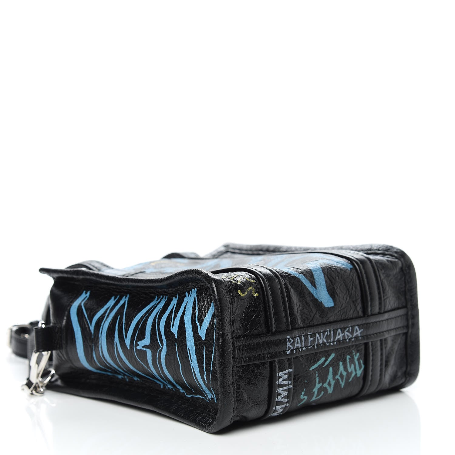 Balenciaga Agneau Arena Graffiti All Over XXS Bazar Shopper Tote Black Multicolor 4 of 10