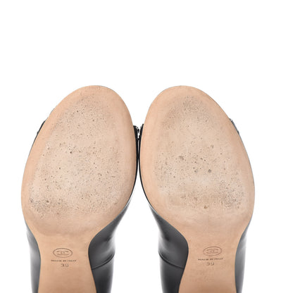 Chanel Lambskin Peep Toe CC Pumps 39 Black 6 of 9